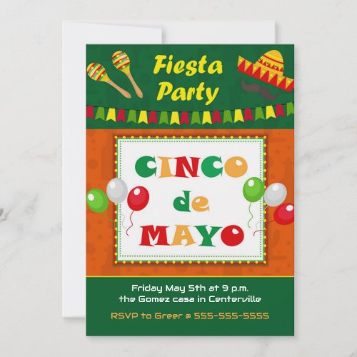 Fiesta Party Cinco de Mayo Invitation