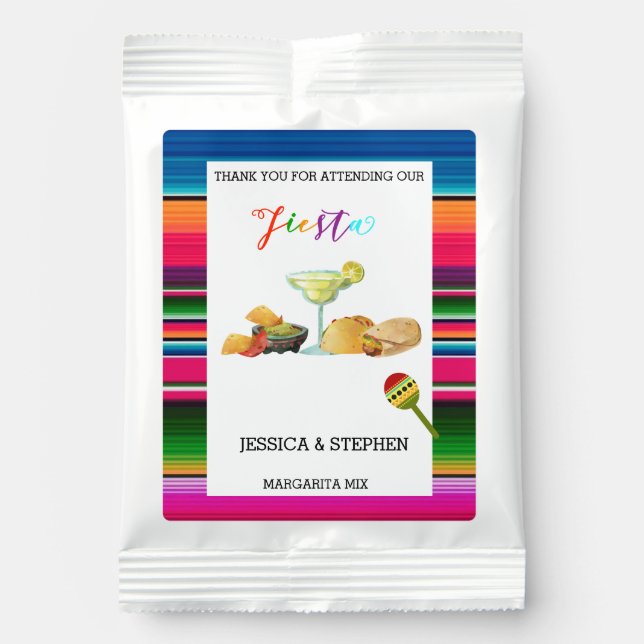 Fiesta Party Favor Gift Cinco de Mayo Margarita Drink Mix (Front)