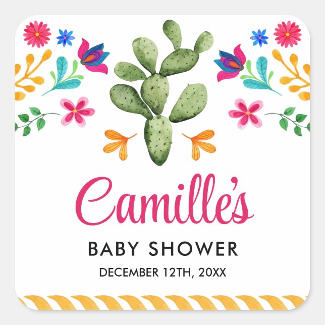 Fiesta Party Favor Stickers (Front)