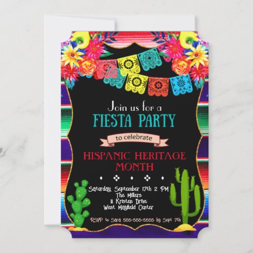 Fiesta Party Hispanic Heritage Month Party Invitation