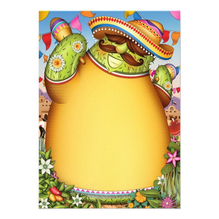 Fiesta Party Inviations Fiesta Stationery Announcement