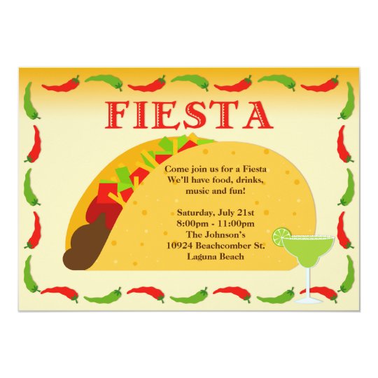 Taco Party Invitation Template 8