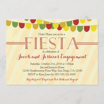 Fiesta Party Invitation by seasidepapercompany at Zazzle