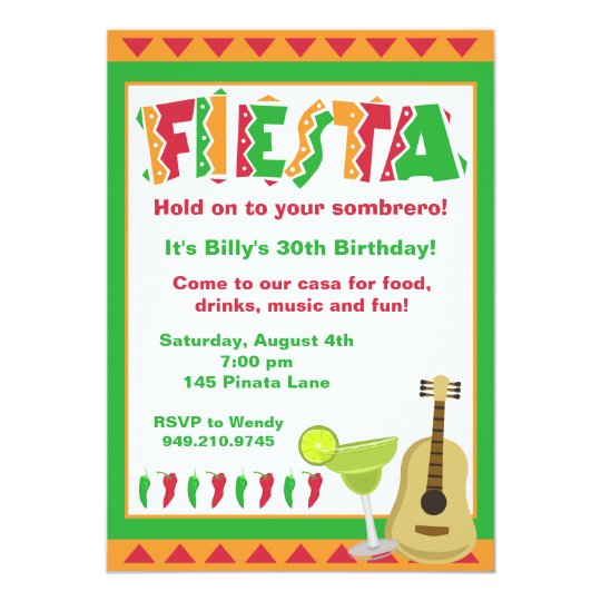 Fiesta Party Invitation | Zazzle