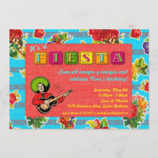 Fiesta Party Invitation - Mariachi Man