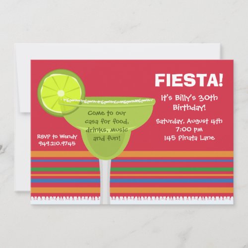 Fiesta Party Invitation w/matching Envelopes