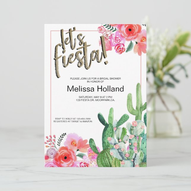 FIESTA  PARTY, LET'S FIESTA, BRIDAL SHOWER,WEDDING (Standing Front)