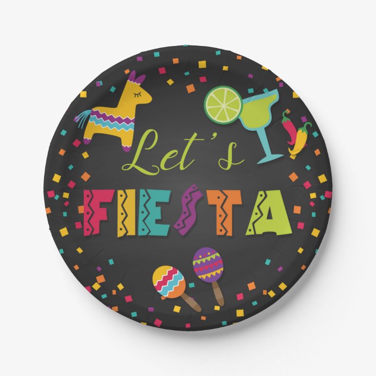 Fiesta Party Paper Plate Zazzle
