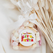 Fiesta Party Round Sticker Label