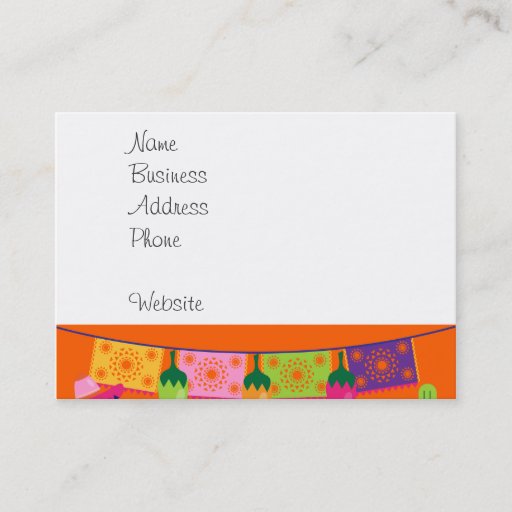 Customizable Fiesta Party Sombrero Cactus Limes Peppers Maracas Business Card Templates