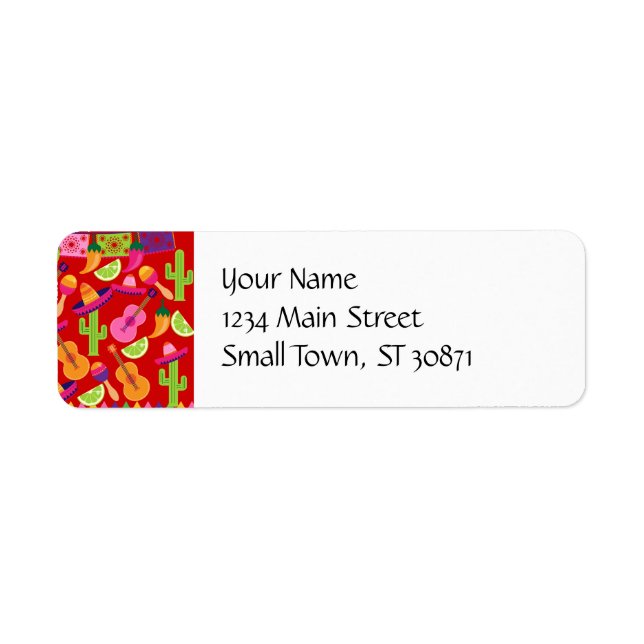 Fiesta Party Sombrero Limes Guitar Maraca Saguaro Label (Front)