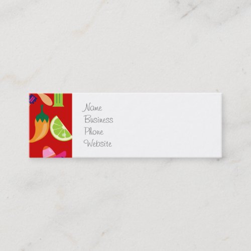 Fiesta Party Sombrero Limes Guitar Maraca Saguaro Business Card