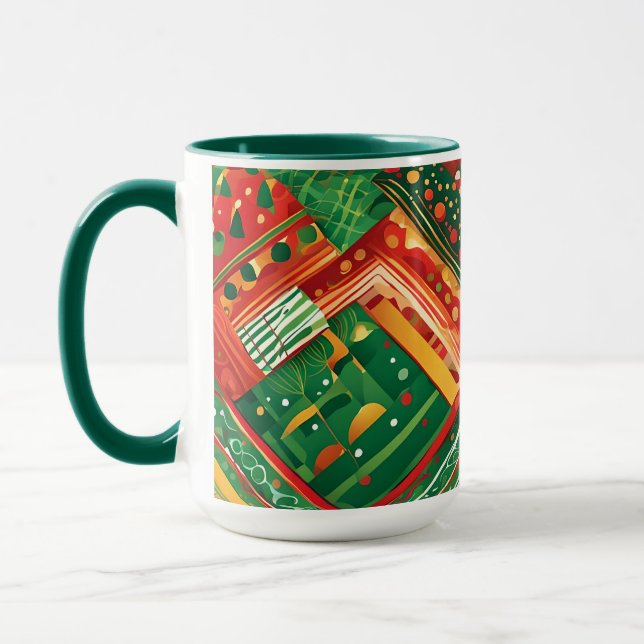 fiesta patchwork coffee mug (Left)