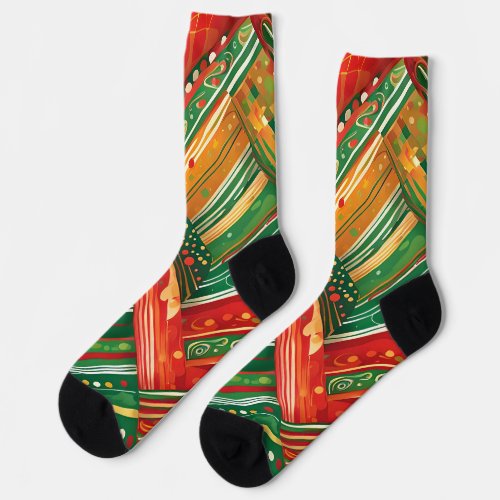 fiesta patchwork socks