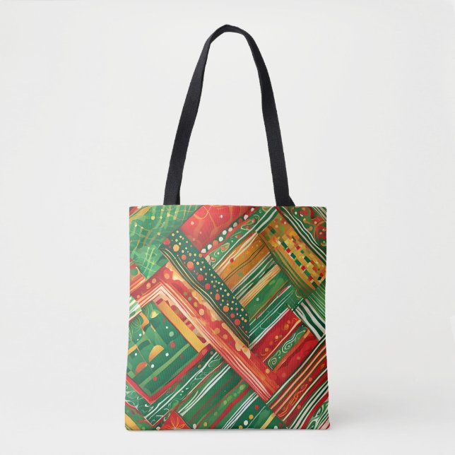 fiesta patchwork tote bag (Front)