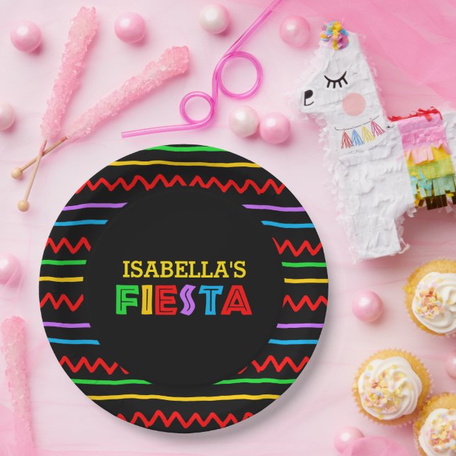 Fiesta Personalized Paper Plates (Party)