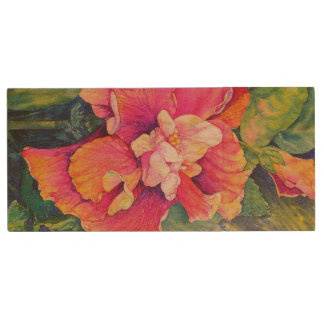 Fiesta Petals - USB drive with maple wood cover.