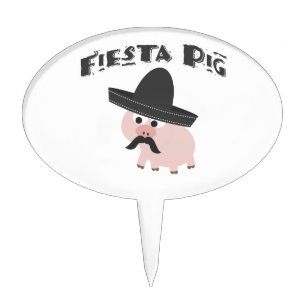 Fiesta Pig Cake Topper