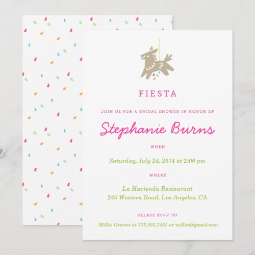 Fiesta Piñata - Bridal Shower Invitations