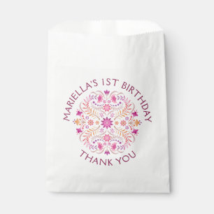 Fiesta Pink Birthday Shower Wedding Favor Bag