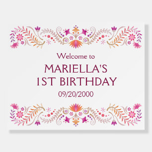 Fiesta Pink Birthday Shower Wedding Foam Board