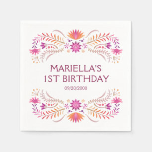 Fiesta Pink Birthday Shower Wedding Napkins