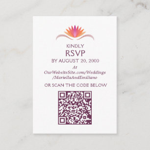 Fiesta Pink Birthday Shower Wedding RSVP QR Enclosure Card