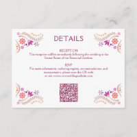 Fiesta Pink Wedding QR Details