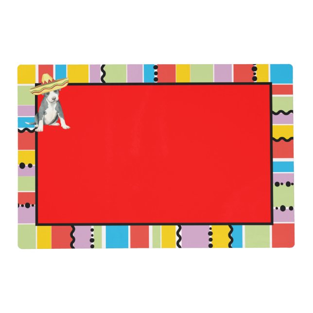 Fiesta Pit Bull Terrier Placemat (Front)