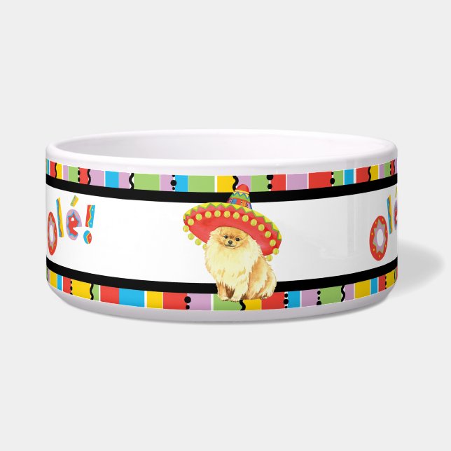 Fiesta Pomeranian Pet Bowl (Left)