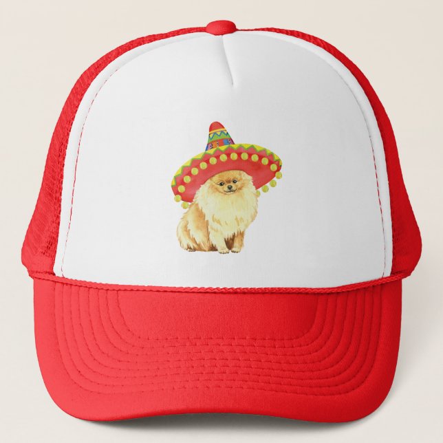 Fiesta Pomeranian Trucker Hat (Front)