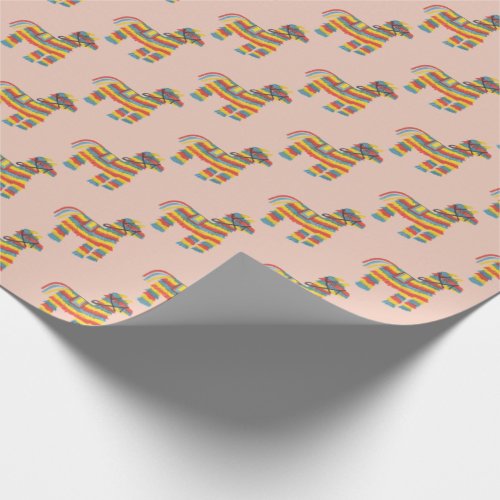 FIESTA Precious piata pattern on pale pink Wrapping Paper
