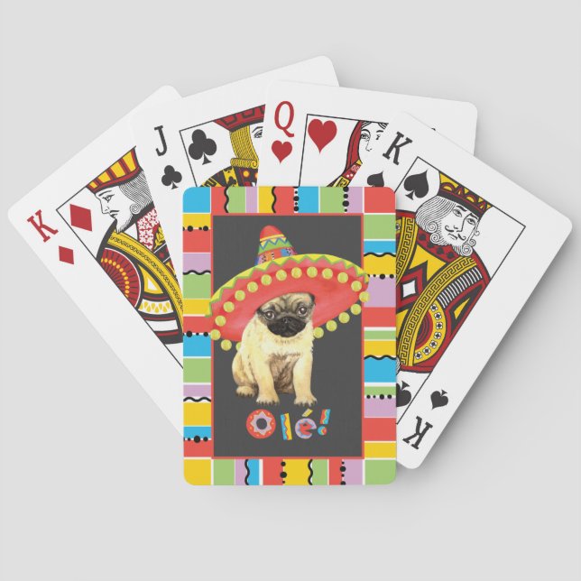 Fiesta Pug Poker Cards (Back)