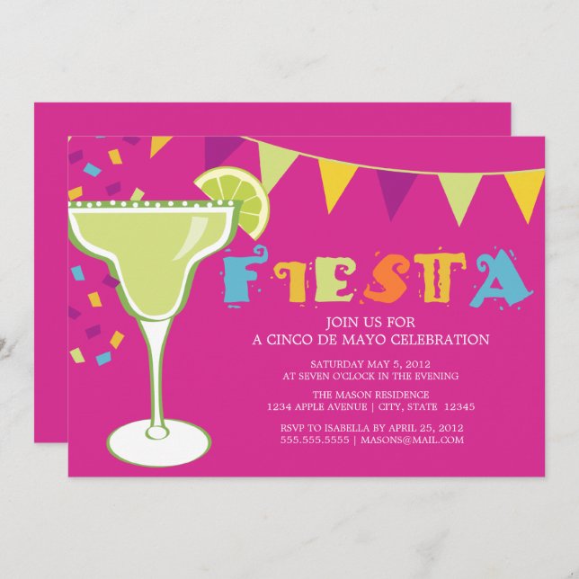 Fiesta | Purple Invitation (Front/Back)