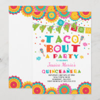 Fiesta Quinceanera Invitation Taco Bout A Party