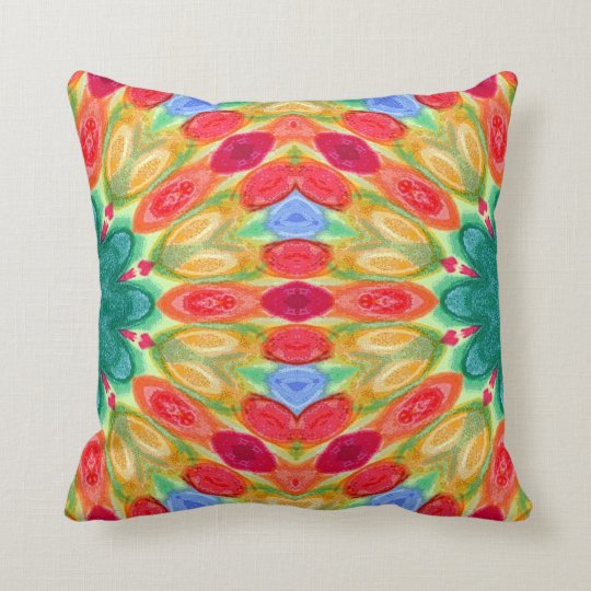 fiesta red, blue, green, yellow and orange batik throw ...