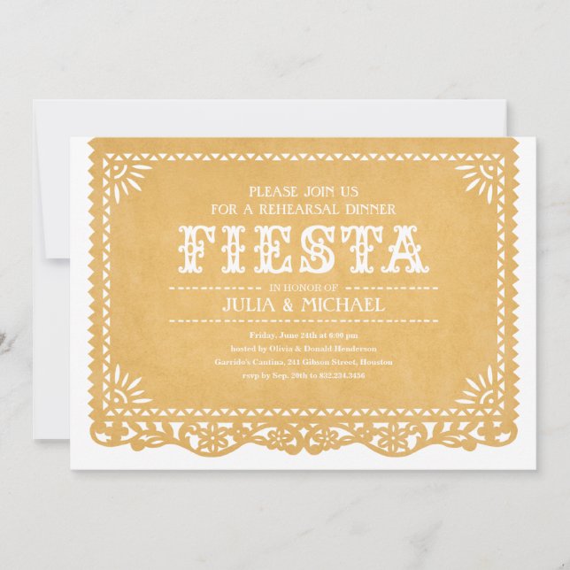 Fiesta Rehearsal Dinner Invitations (Front)