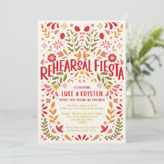 Fiesta Rehearsal Dinner - Luke and Kris Invitation