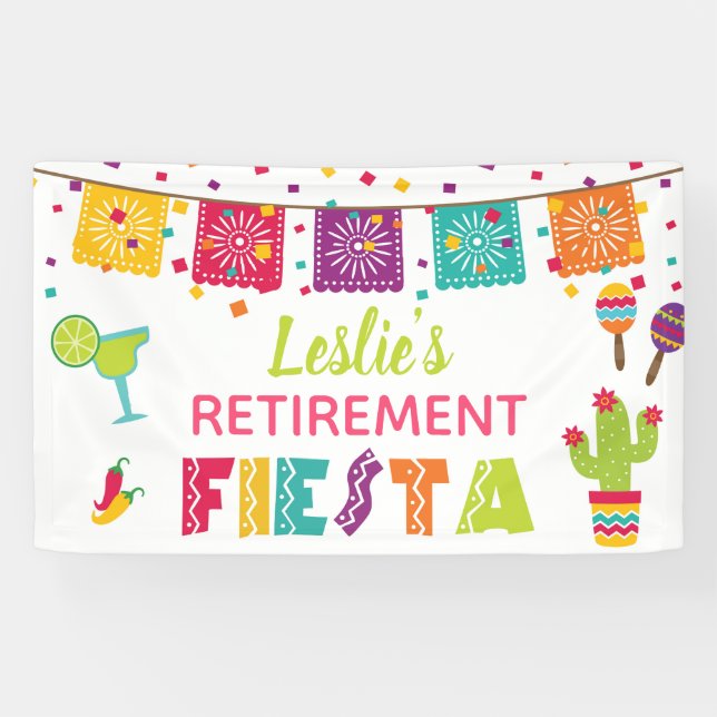 Fiesta Retirement Banner - White Background #2 (Horizontal)