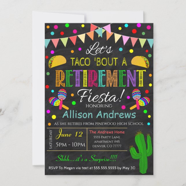 Fiesta Retirement Invitation (Front)