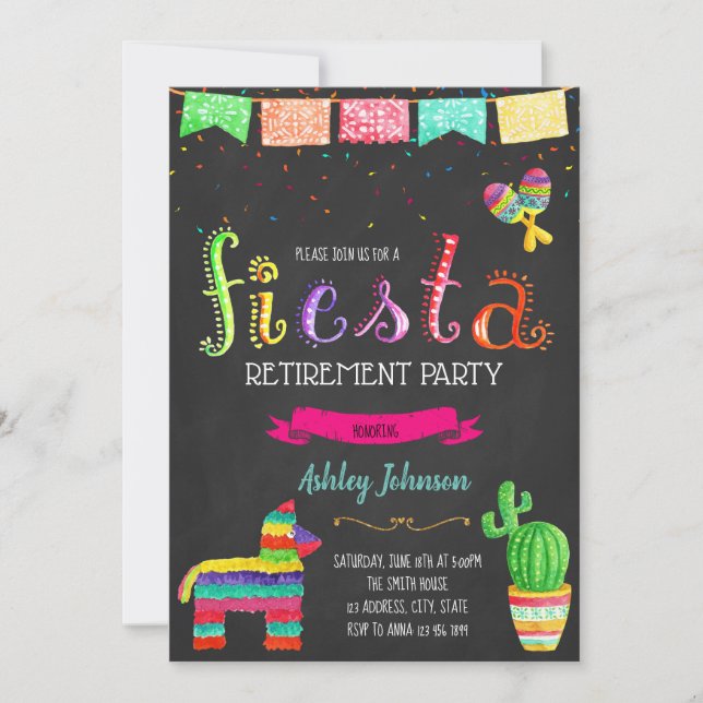 Fiesta retirement party invitation (Front)