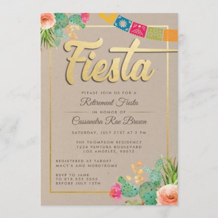 Fiesta Retirement Party Invitation
