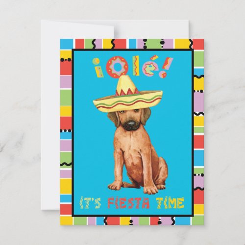 Fiesta Rhodesian Ridgeback Invitation