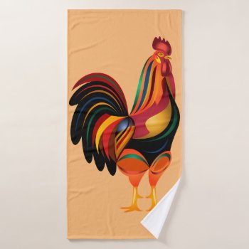 Fiesta Rooster Bath Towel by dna_GRAFIX at Zazzle