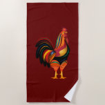 Fiesta Rooster Beach Towel at Zazzle