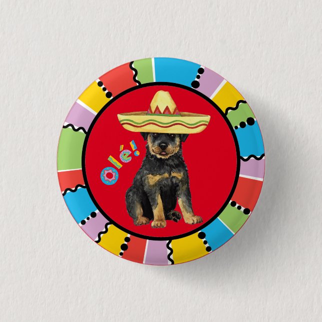 Fiesta Rottweiler Button (Front)