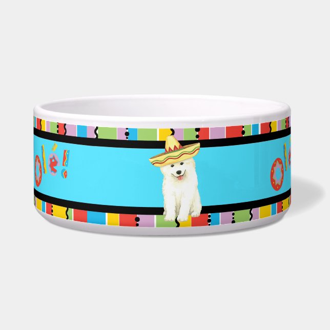 Fiesta Samoyed Pet Bowl (Left)