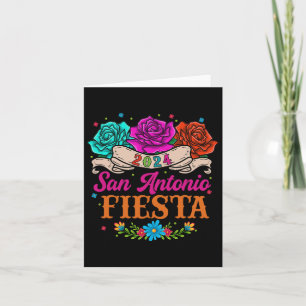 Fiesta San Antonio Texas Roses Funny Mexican Fiest Card
