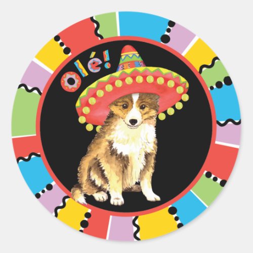 Fiesta Sheltie Classic Round Sticker