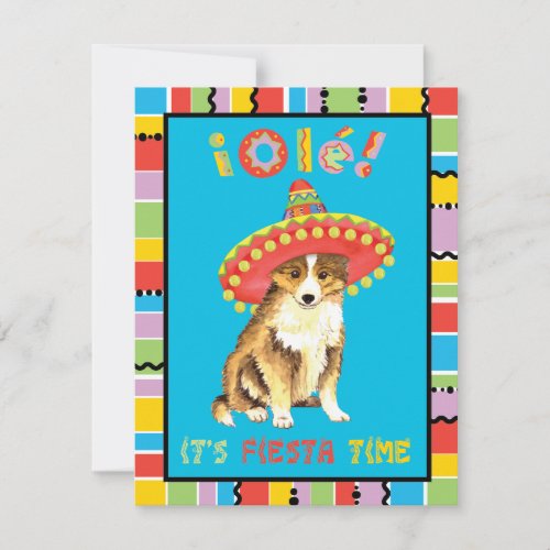 Fiesta Sheltie Invitation